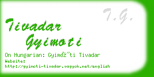 tivadar gyimoti business card
